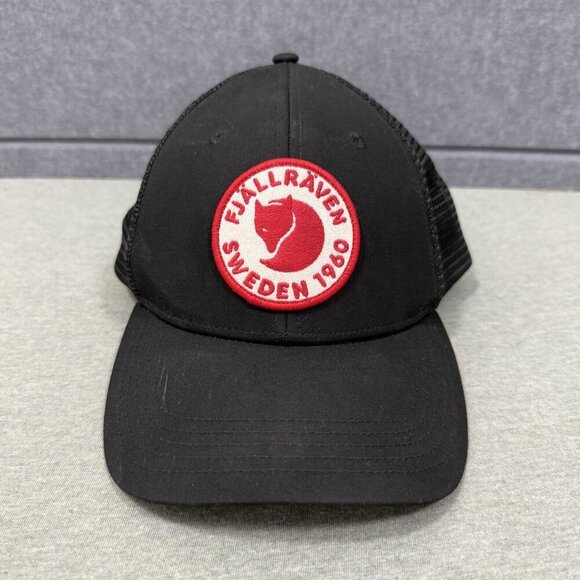 Fjallraven Sweden 1960 Snapback Trucker Hat Black XL Mesh Back Outdoor - Picture 1 of 8